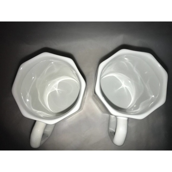 Vintage Giftco Tartan Christmas Teddy Bear Octagon Coffee Cup/Mug Set of 2 - Picture 3 of 8